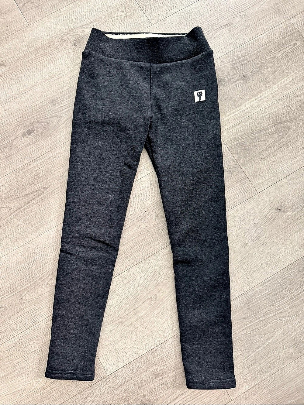 Fleece-Lined Dark Gray Leggings Size Medium